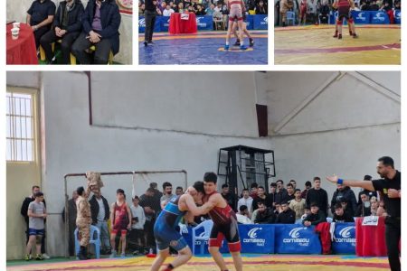 اولین دوره مسابقات کشتی جام فجریادواره شهدای گرانقدر شهرستان لنگرود برگزار شد