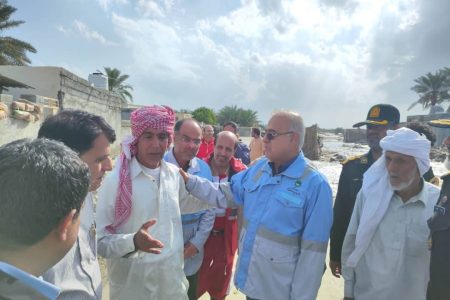 بازدید استاندار هرمزگان از روستای سیل‌زده نگر پایین شهرستان جاسک